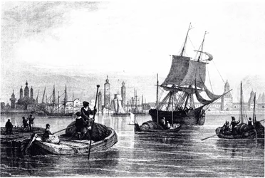 Utsikt över Archangelsk, 1835