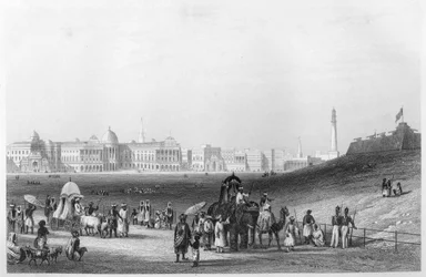Utsikt över Calcutta från Esplanaden, c1860