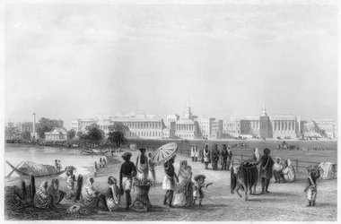 Utsikt över Calcutta från Esplanaden, c1860