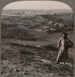 Utsikt över Jerusalem från berget Scopus, c1900
