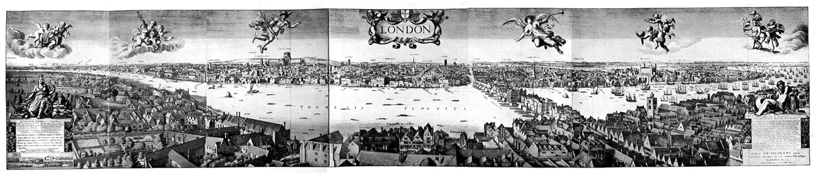 Utsikt över London, c1650, 1800-talet