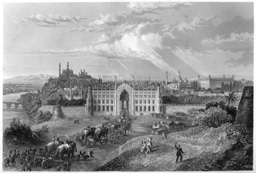 Utsikt över Lucknow, Indien, c1860