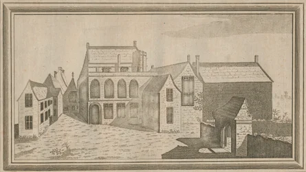 Utsikt över Minster Lovel Priory i County of Oxford, 1784