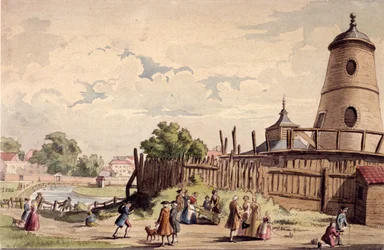 Utsikt över New River Head, Finsbury, London, c1750
