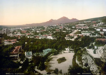 Utsikt över Pyatigorsk, Ryssland, 1895