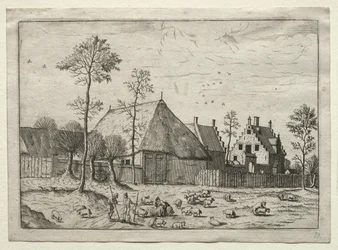 Utsikt över byar i Brabant och Campine: Herdar med flock, ca. 1559.