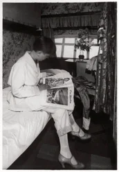 Utsikt över en passagerarhytt ombord på Zeppelin LZ 127 Graf Zeppelin, 1933