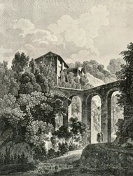 Utsikt över akvedukten, nära Alhambra, 1800-talet, 1907.