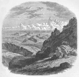 Utsikt över Himalaya-området, c1880