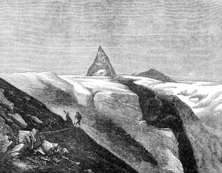 Utsikt över Matterhorn, sent 1800-tal