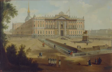 Utsikt över Michael Palace i St. Petersburg, 1800-talet