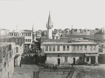 Utsikt över Gamla stan, Suez, Egypten, 1895.