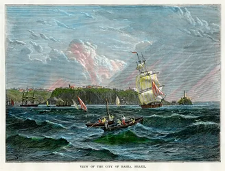 Utsikt över staden Bahia, Brasilien, c1880