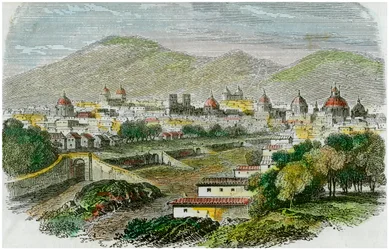 Utsikt över staden Cuzco, Peru, c1875