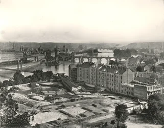 Utsikt över staden Prag, Tjeckoslovakien, 1895.