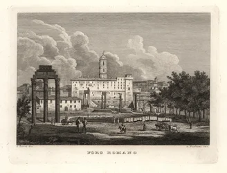 Utsikt över ruinerna av Forum Romanum, Foro Romano