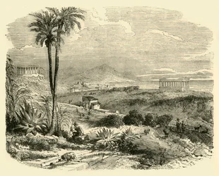 Utsikt över Siciliens kust, 1890.