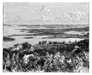 Vy tagen från Gibbs Hill, Bermudas, c1890