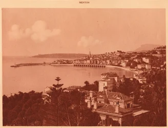 Utsikt tagen från Garavan Boulevard, Menton, 1930.