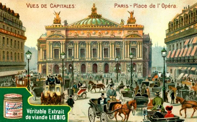 Utsikt över huvudstäder: Place de lOpera, Paris, c1900