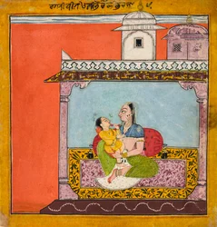 Vilaval Ragini, från Ragamala, Ka. 1690–95.