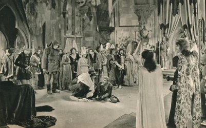 Villon John Barrymore hotades till livet av Ludvig XI, 1927