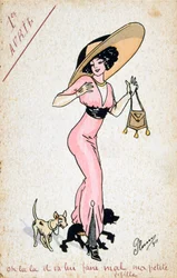 Vintage franskt vykort, 1900-talet