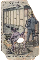 Vintage franskt vykort, c1900