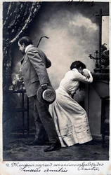 Vintage franskt vykort, c1900