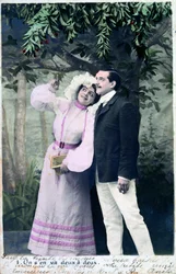 Vintage franskt vykort, c1900