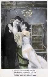 Vintage franskt vykort, c1900