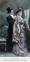 Vintage franskt vykort, c1900