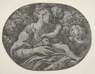 Jungfru och barn med Johannes, 1500-talet.