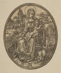 Virgin and Child with the Monkey omvänd kopia.n.d.