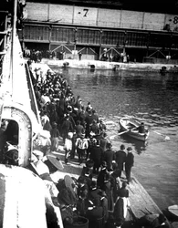 Besökare i Port Doumen, Saigon, Vietnam, 1900