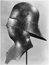 Visired sallet and bevor, c1480 1958
