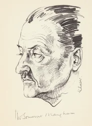 W Somerset Maugham, brittisk författare, c1930-talet