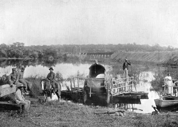 Väntar vid färjan, Paraguay, 1911