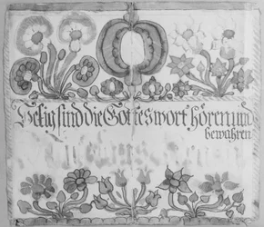Väggtext, ca. 1785.