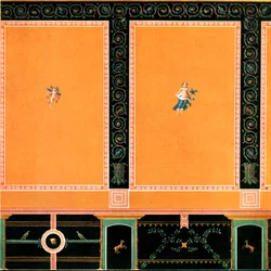 Väggdekoration, Pompeji, Italien, 1928.