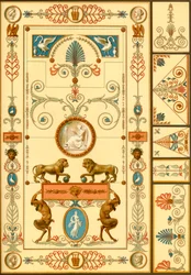 Väggmålning och takdekoration, Tyskland, tidigt 1800-tal, 1898.