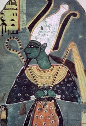 Väggmålning av Osiris Khenti-Amentiu, från en grav i Thebe