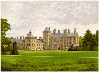Walton Hall, Warwickshire, hem för Baronet Mordaunt, c1880