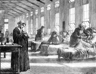 Avdelning på Hampstead Smittkoppssjukhus, 1871