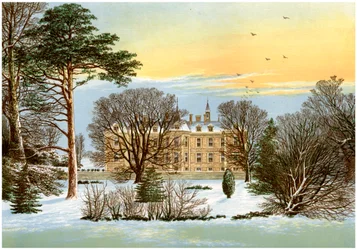 Warter Priory, nära Pocklington, Yorkshire, hem för familjen Wilson, c1880