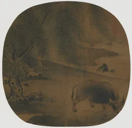 Water Buffalo and Herdboy under Willows, 1200-talet.