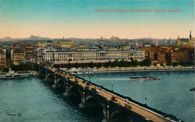 Waterloo Bridge och Somerset House, London, c1910.