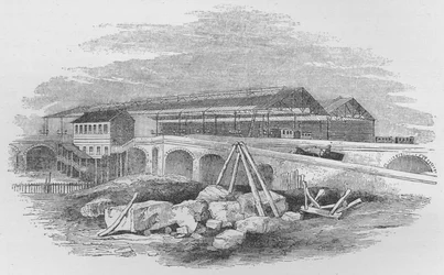 Waterloo Railway Station, som den såg ut när den först byggdes, c1848, 1912