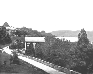 West Point on the Hudson, delstaten New York, USA, c1900.