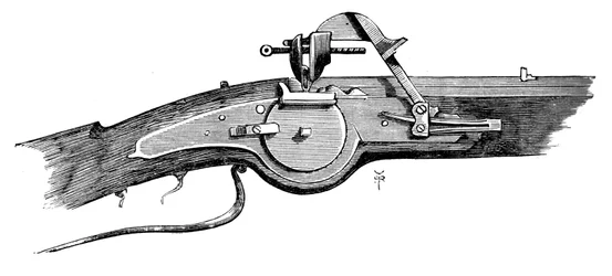 Hjullåsmekanism, från Tower of London, c1600-talet, c1880